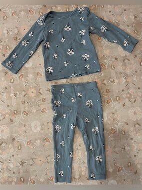 Carter's Blue Floral Long Sleeve Matching Set